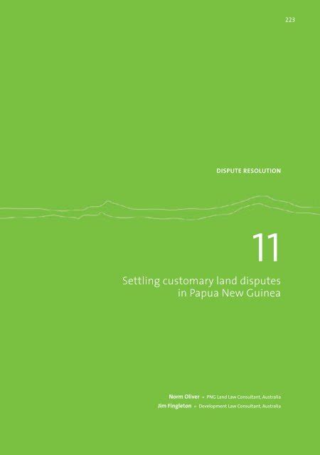 Settling customary land disputes in Papua New Guinea - balustradellc