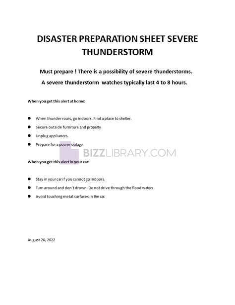 Severe Thunderstorm Preparation and Response - Disaster Center - balustradellc