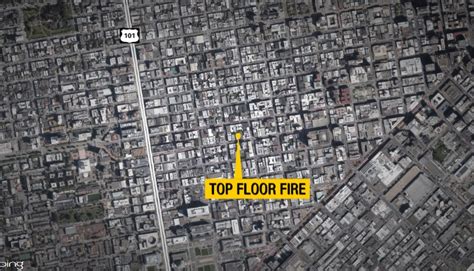 SF firefighters knock down fire on top floor of building in the Tenderloin
