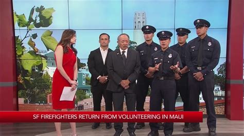SF firefighters return home from volunteering in Maui