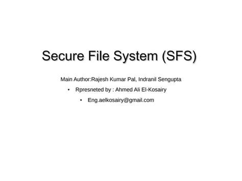 SFS: A Secure File System with Scalability and Reliability ... - Springer - coolestguyplanet.net