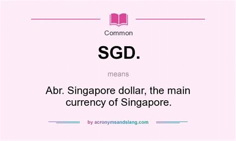 SGD Meanings What Does SGD Stand For? - All Acronyms