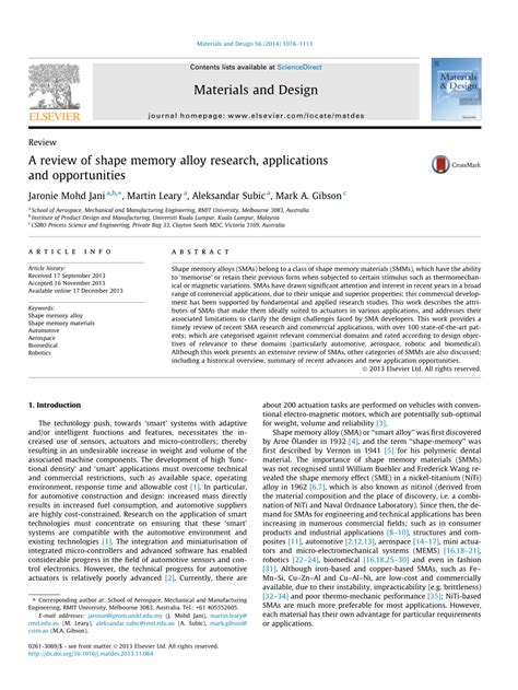 Shape Memory Alloy Research Report on Industry Development with ... - wintechmobiles.com