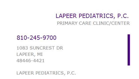 SHARON R MCRORIE, NP-C, Primary Care LAPEER, MI - NPI …