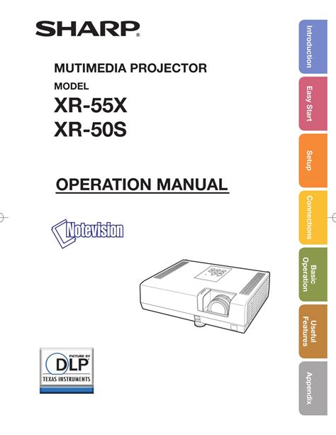 SHARP NOTEVISION XR-50S OPERATION MANUAL Pdf Download