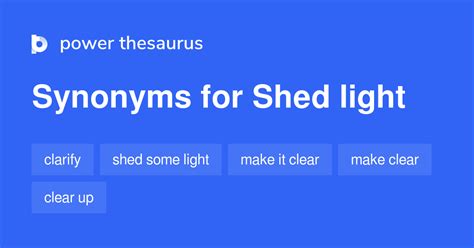 SHED ANY LIGHT in Thesaurus: 61 Synonyms & Antonyms for …