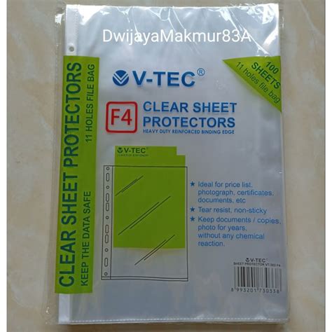 Sheet Protector F4 / Document Protector / Plastik Sleeves 100 Lembar - muktibox.com