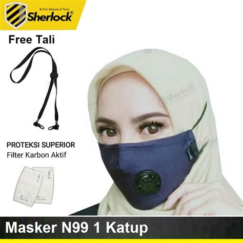 Sherlock Masker N99 Respirator Filter Carbon N99 99% Filtrasi Polusi ... - balustradellc