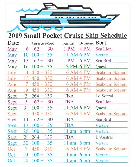 Ship Schedule - balustradellc