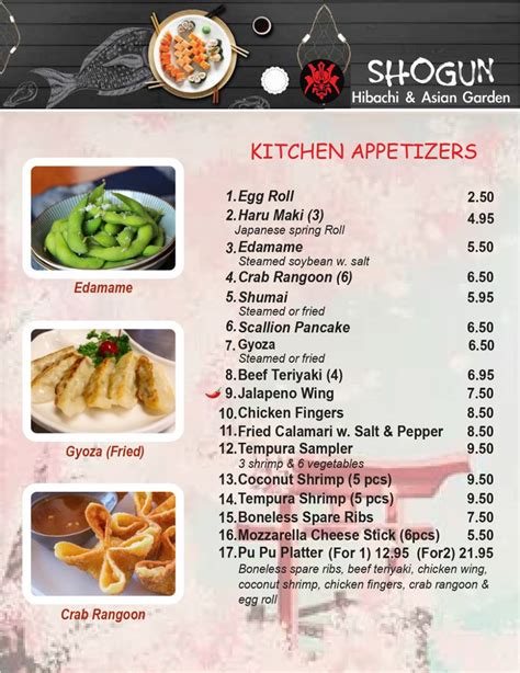 SHOGUN JAPANESE, Fayetteville - Menu, Prices