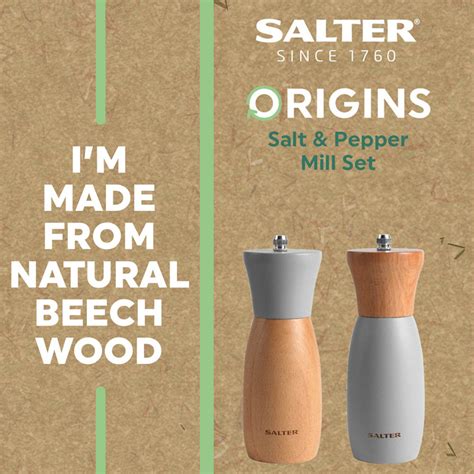Shop Salter Signature Salt & Pepper Mills - Adjustable Grind - muktibox.com