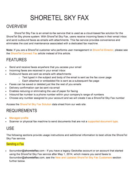 SHORETEL SKY FAX - Newbridge Securities