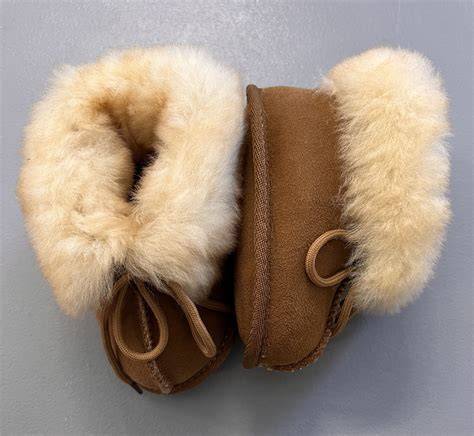 Short Sheared Wool Sheepskin Baby Bootie - raincitystudios.com