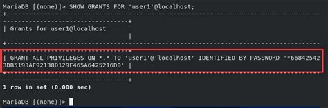 SHOW GRANTS - MariaDB - W3cubDocs