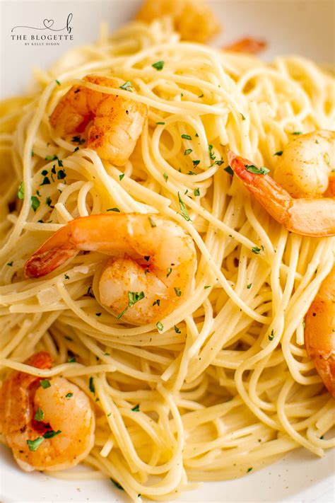 Shrimp Scampi Garlic Cream Pasta - balustradellc