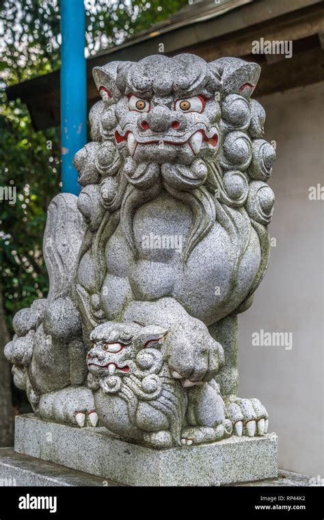 Shrine guardian dog statues/Guardian lion-dog statues - balustradellc