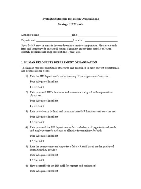 SHRM Group Project Questionnaire Human Resource Management Human