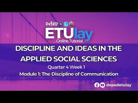 SHS Discipline and Ideas in Applied Social Sciences - YouTube