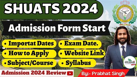 SHUATS Admission 2024 shiats.edu.in Check SHUATS …