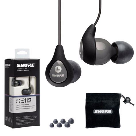 Shure SE112 Sound Isolating Earphones - Black - balustradellc