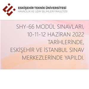SHY-66 MODÜL SINAVLARI. 