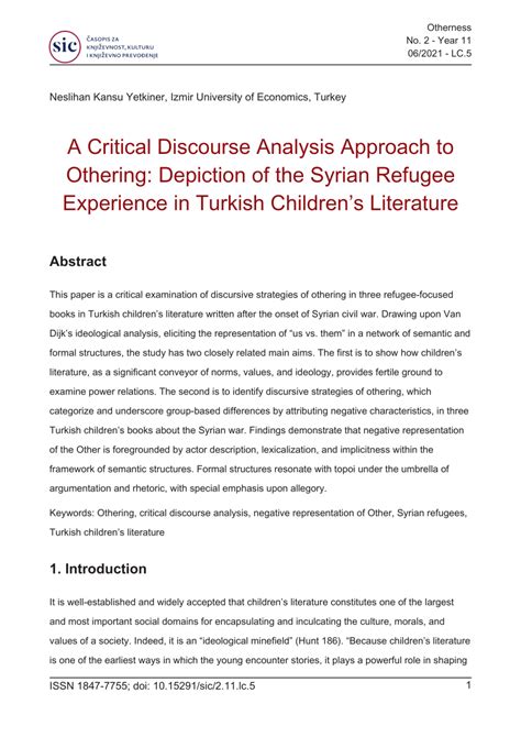 SIC Journal A Critical Discourse Analysis Approach to Othering . 