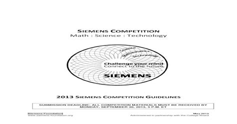 SIEMENS COMPETITION Math : Science : Technology - College …