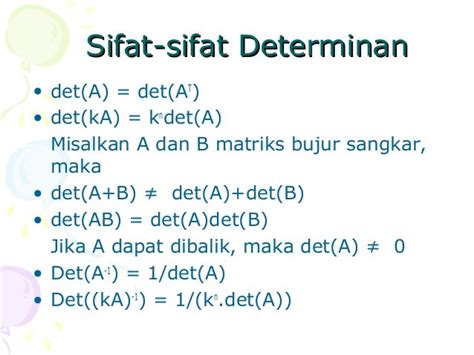 Sifat dan Teorema Determinan - Matriks dan Ruang Vektor (Bahasa ... - wintechmobiles.com