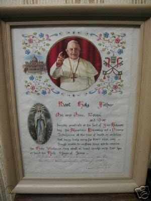 SIGNED PAPAL BLESSING POPE SAINT JOHN XXIII eBay