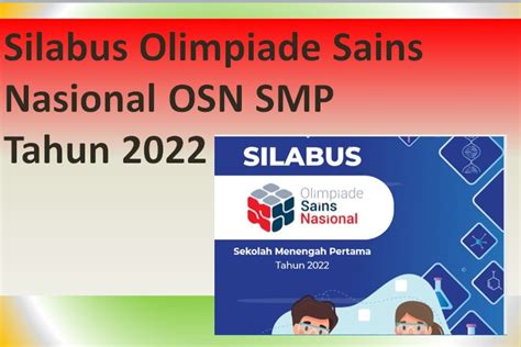 Silabus Olimpiade Sains Nasional (OSN) SMP Tahun 2022 - wintechmobiles.com
