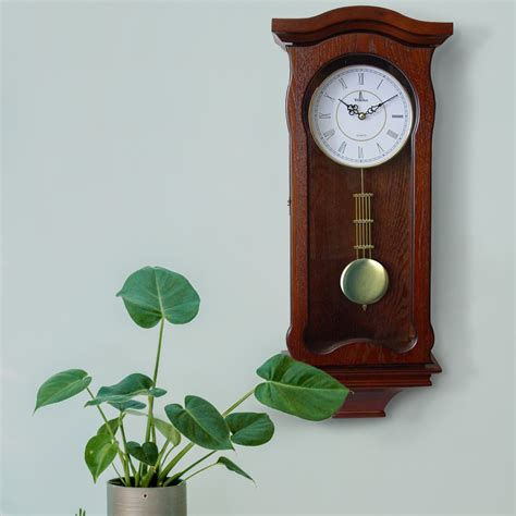 Silent Pendulum Wall Clock - Battery Operated Grandfather ... - Amazon - balustradellc