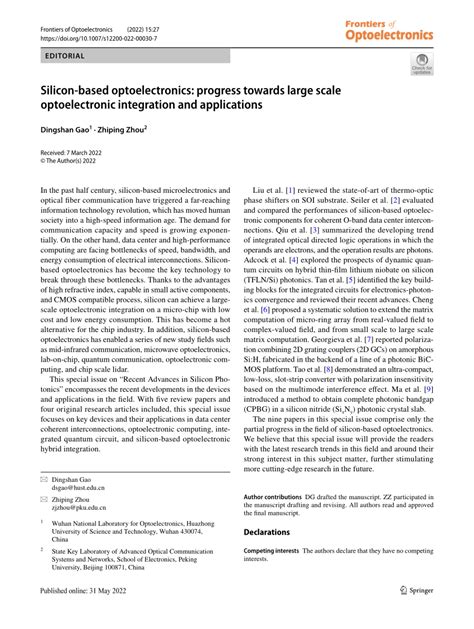 Silicon-based optoelectronics: progress towards large … - wintechmobiles.com