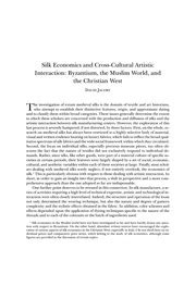 Silk Economics and Cross-Cultural Artistic Interaction: Byzantium, the ... - wintechmobiles.com