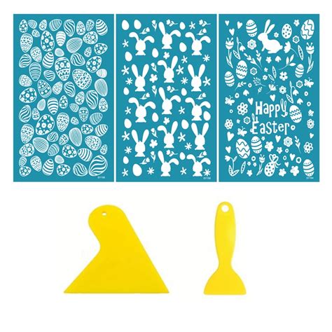 Silk Screen Stencils Template for Clay Easter Reusable Silkscreen Print ... - muktibox.com
