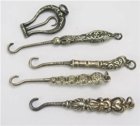 Silver Button Hooks - Etsy - balustradellc