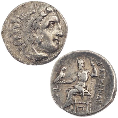 Silver Coin of Alexander the Great - Greek Drachm - balustradellc
