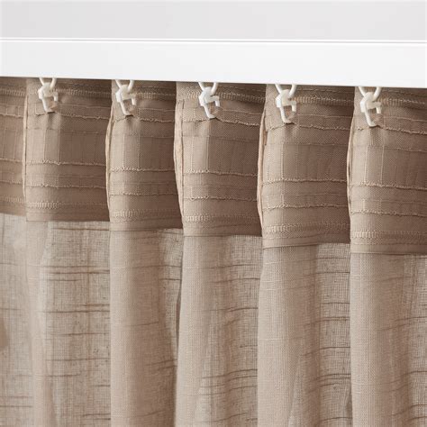 SILVERLÖNN gorden tipis, 1 pasang, krem/dengan pita pos ... - IKEA - balustradellc