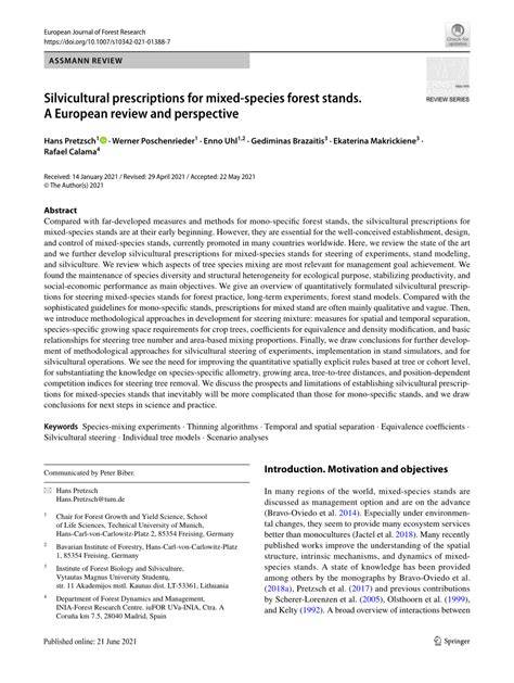 Silvicultural prescriptions for mixed-species forest … - raincitystudios.com