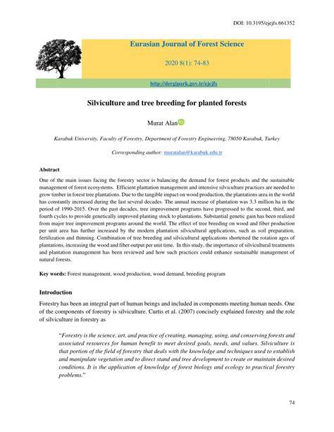 Silviculture and tree breeding for planted forests - raincitystudios.com
