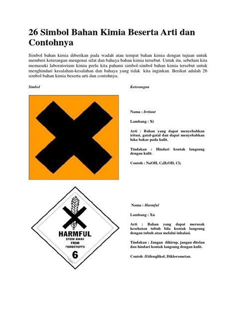 Simbol dan Arti Bahan Kimia Berbahaya | PDF - Scribd - wintechmobiles.com