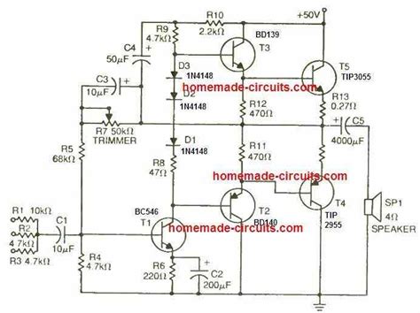 Simple 50 Watt Power Amplifier Circuit - Homemade … - balustradellc