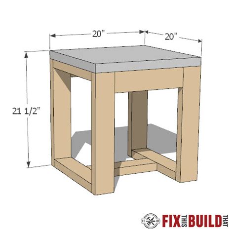Simple DIY Outdoor Side Table Plans - Pine and Poplar - balustradellc