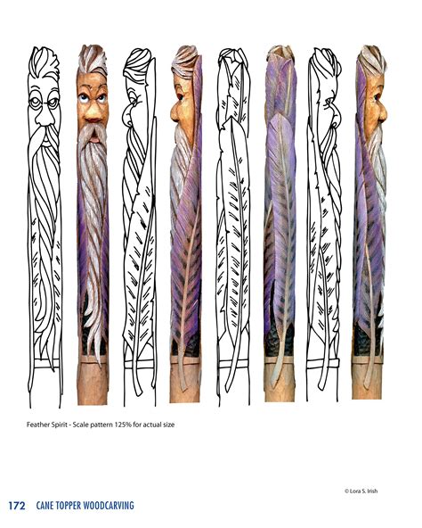 SIMPLE WALKING STICK PATTERN - carving - balustradellc