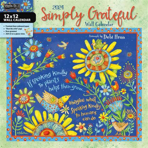 SIMPLY GRATEFUL - 2024 WALL CALENDAR - BRAND NEW - eBay