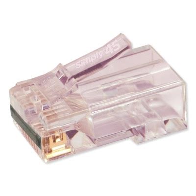 SIMPLY45-CAT6 Pass Through RJ45 Modular Plug 100 Pack