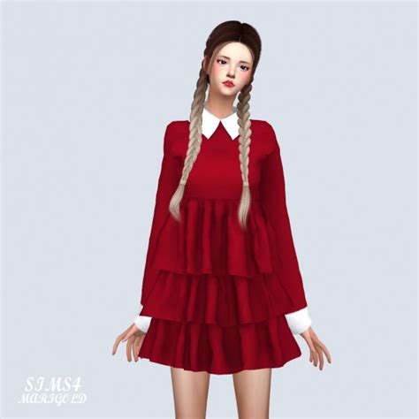 SIMS4 Marigold: Mari Tiered Dress • Sims 4 Downloads