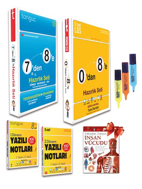 SINIF YAZILI NOTLARI SET - 2 KİTAP 8.