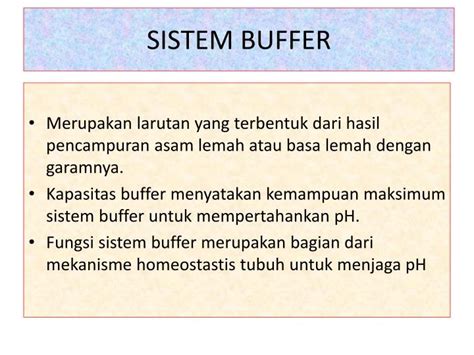 SISTEM BUFFER ASAM BASA - PowerPoint PPT Presentation