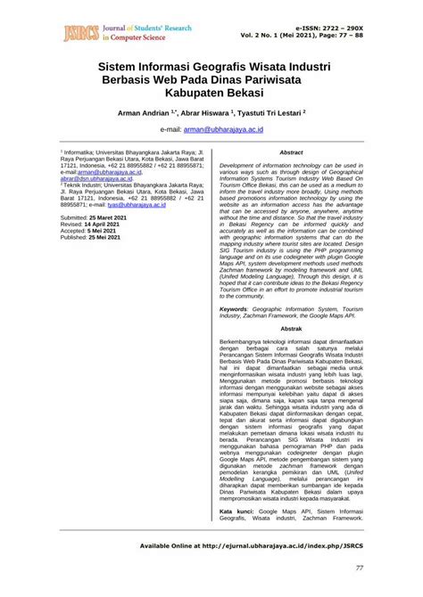 Sistem Informasi Geografis Wisata Industri Berbasis Web Pada Dinas ... - wintechmobiles.com