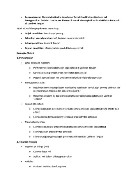 Sistem Monitoring Kesehatan Sapi IoT | PDF - Scribd - coolestguyplanet.net